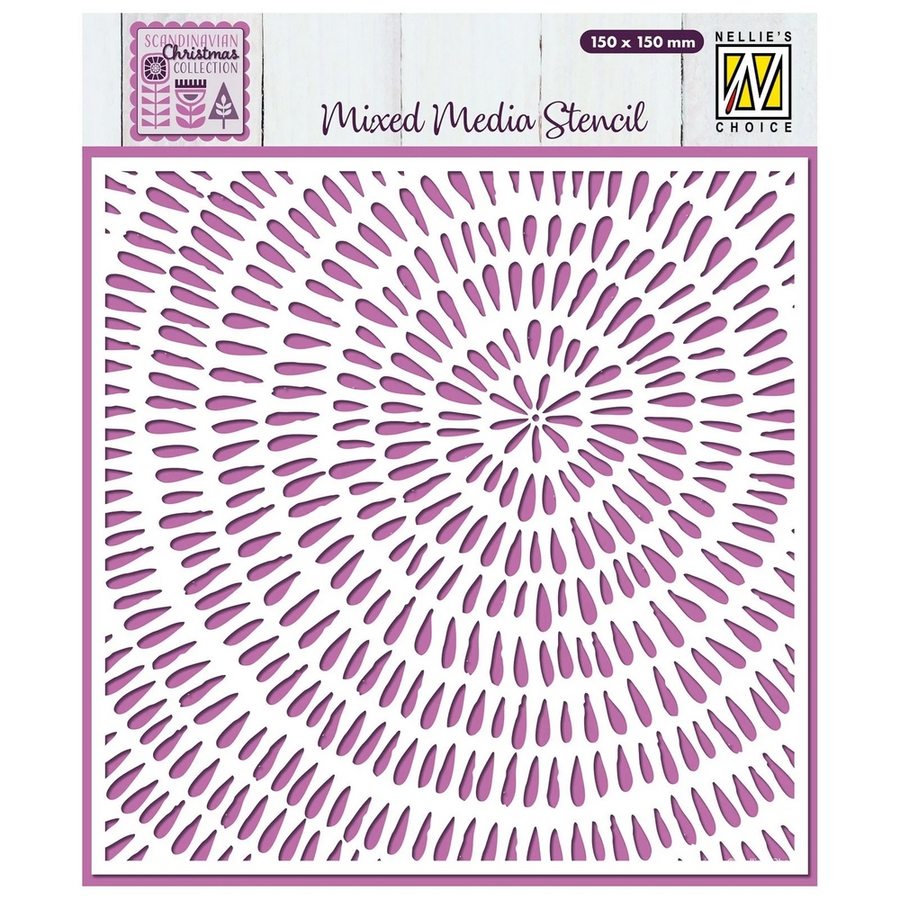 Nellie Snellen Mixed Media Stencil Sliced Wood