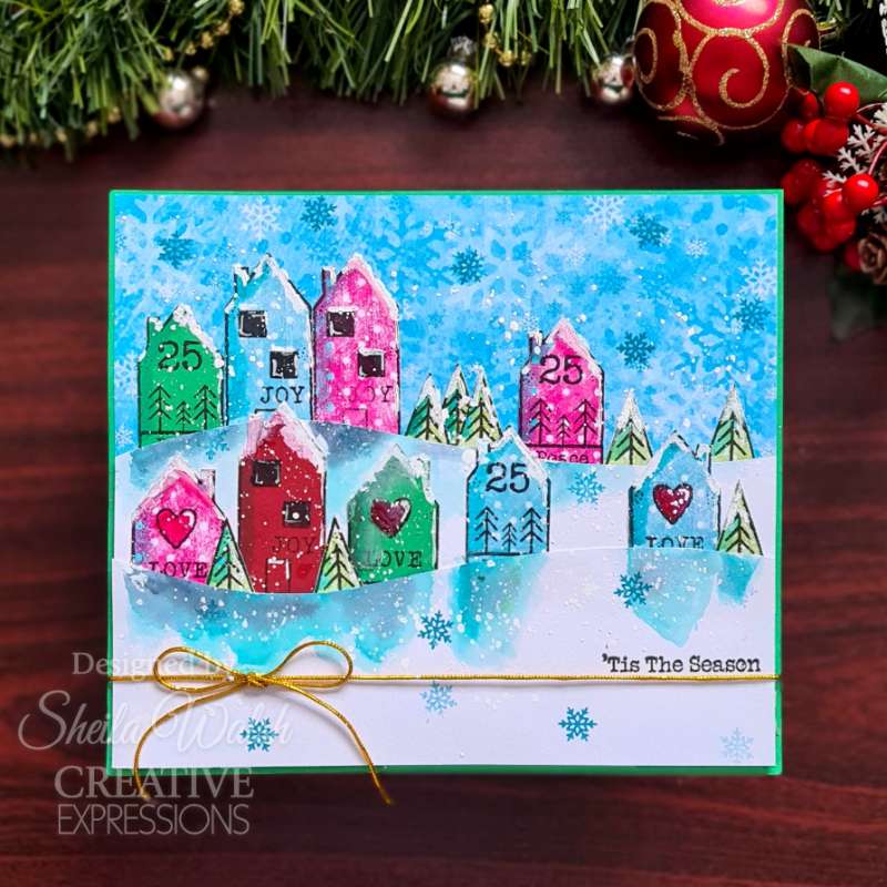 Nordic Houses 3 in x 4 in stamp Set - Image 4