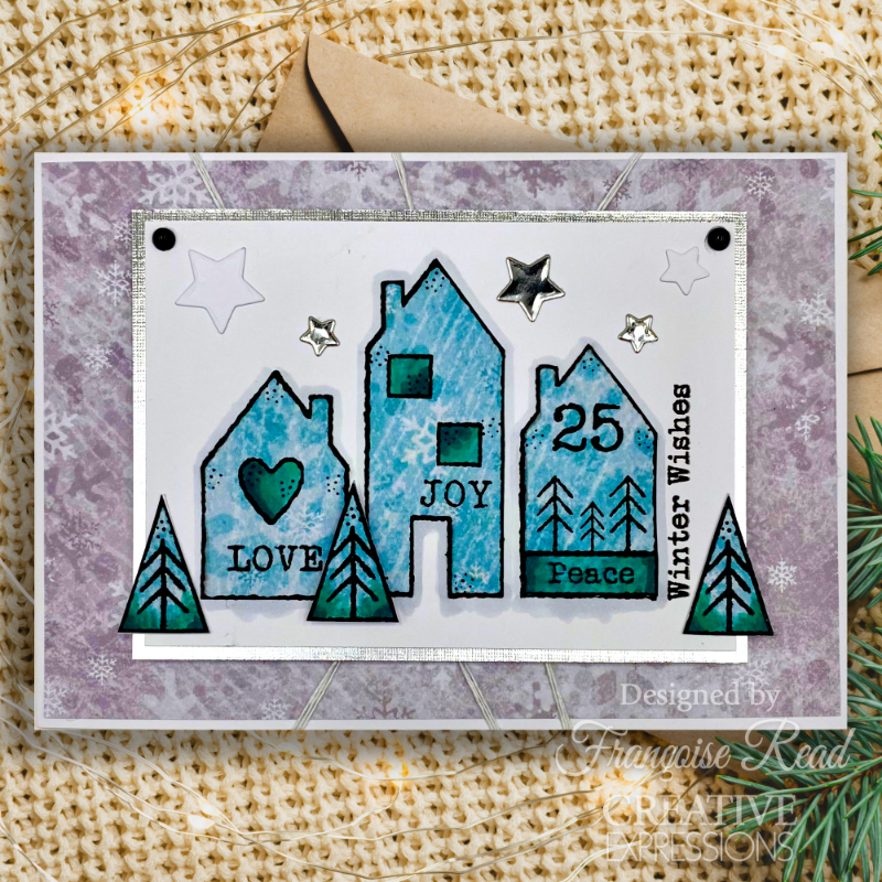 Nordic Houses 3 in x 4 in stamp Set - Image 6