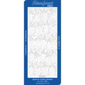Starform Outline Sticker Party Numbers