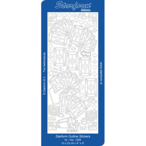 Starform Outline Sticker Playing Cards