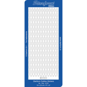 Starform Outline Sticker Oval with Lines Border