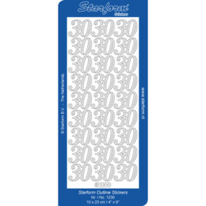 Starform Outline Sticker Number 30
