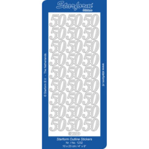 Starform Outline Sticker Number 50