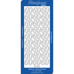 Starform Outline Sticker Number 60