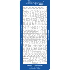 Starform Outline Sticker Lower Case Alphabet