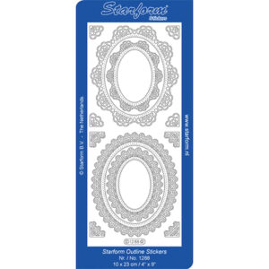 Starform Outline Sticker Lace Oval Frames