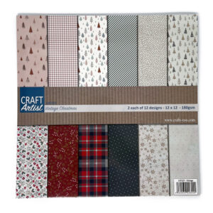 Craft Artist Vintage Christmas Paper Pad 12" x 12"