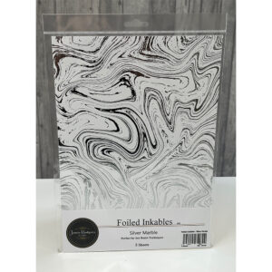 Jamie Rodgers Crafts - Foiled Inkables A4 Sheets Silver Marble