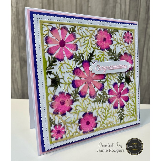 Jamie Rodgers Crafts Cosmos Floral Panel Craft Die - Image 5