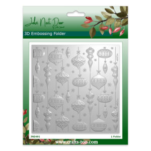 John Next Door 3D Embossing Folder Retro Baubles