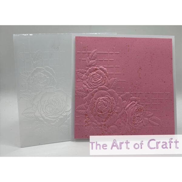 Presscut 3D Embossing Folder Rose Corner - Art of Craft