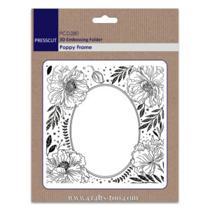 Presscut 3D Embossing Folder Poppy Frame