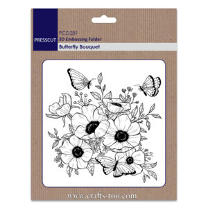 Presscut 3D Embossing Folder Butterfly Bouquet