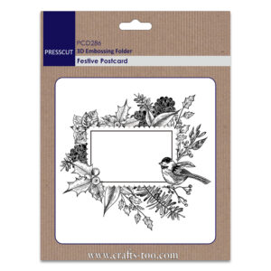 Presscut 3D Embossing Folder Festive Postcard