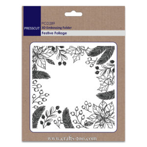 Presscut 3D Embossing Folder Festive Foliage