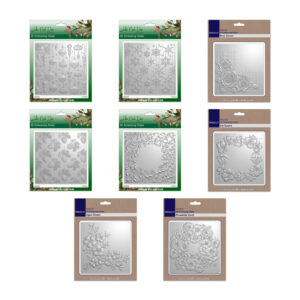 John Next Door Retro Christmas and Presscut Flower 3D Embossing Folder Set