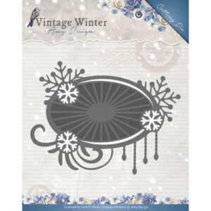 Amy Design Vintage Winter - Snowflake Swirl Label Cutting Die