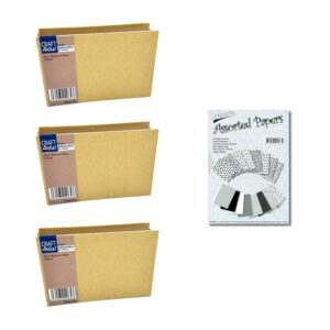 Craft Artist 6" x 4" Chipboard Albums x 3 + Bonus Crafts Too Paper Pad