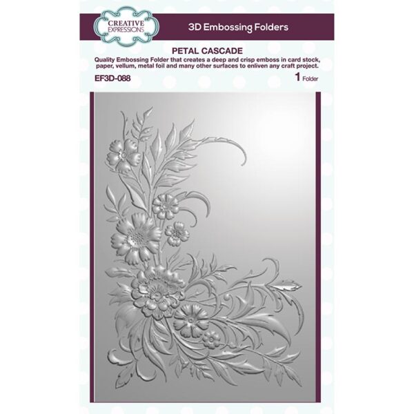 Creative Expressions Petal Cascade 5 in x 7 in 3D Embossing Folder ...