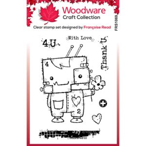 Woodware Thank You Monster 4 in x 6 in Stamp Set