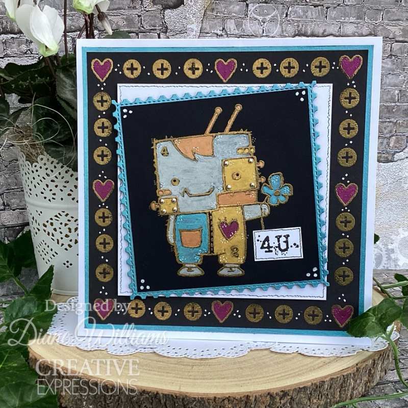 Woodware Thank You Monster 4 in x 6 in Stamp Set - Image 3