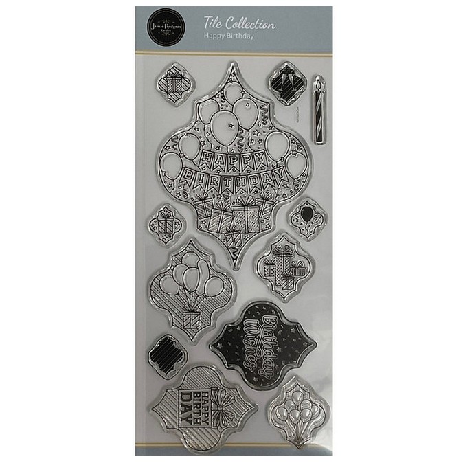 Jamie Rodgers Crafts Happy Birthday DL Clear Stamp Set