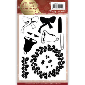 Precious Marieke Merry and Bright Christmas - Wreath Clear Stamp