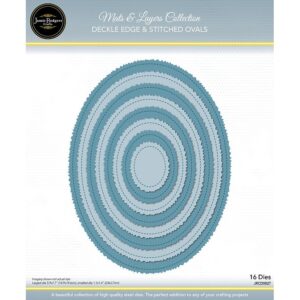 Jamie Rodgers Crafts Deckle Edge & Stitched Ovals Die Set
