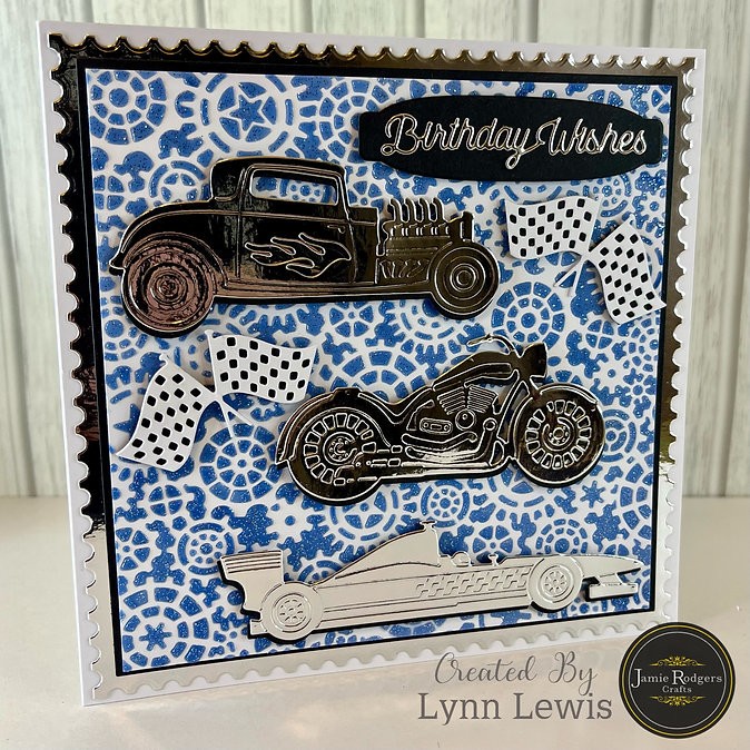 Jamie Rodgers Crafts Cogs Background 8x8" Stencil - Image 3