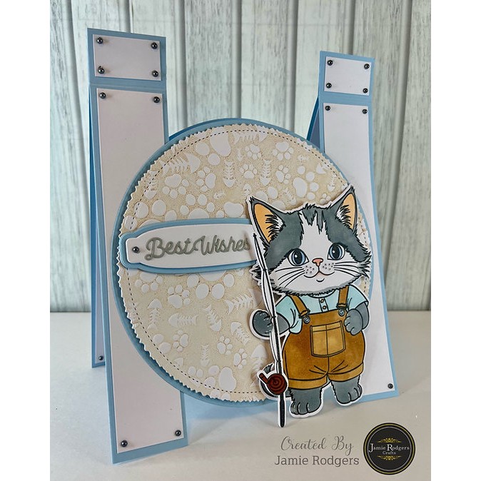 Jamie Rodgers Crafts Feline Paws And Bones - 8 x 8" Craft Stencil - Image 3