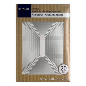 Presscut Cutting Die - Rectangle with Notched Corners 20pcs
