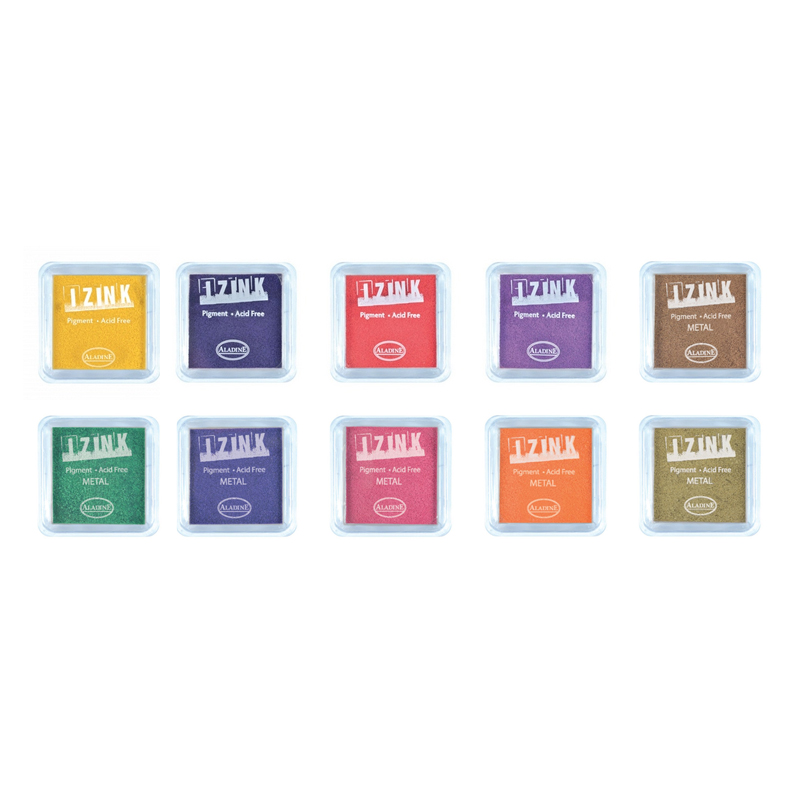 10 Ink Pads Pigment/Metallic