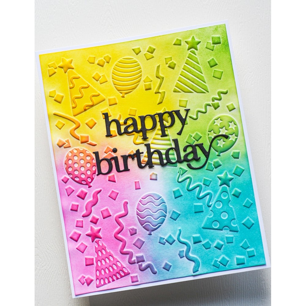 Memory Box - Happy Birthday Chic Script craft die