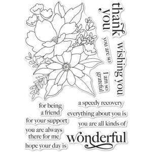 Memory Box - Breezy Bouquet clear stamp set