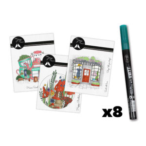 Two Jays - Sweet Home Stamp Collection & 8x Izink Dye Pens