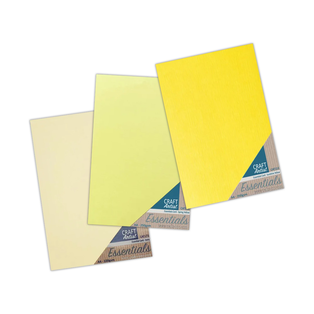 Craft Artist Essential Card Ivory, Spring and Sunshine Yellow