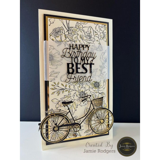 Jamie Rodgers Crafts Floral Bicycle Craft Die Set - Image 2