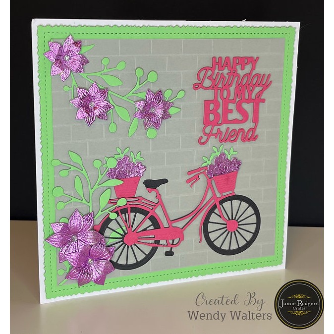 Jamie Rodgers Crafts Floral Bicycle Craft Die Set - Image 5