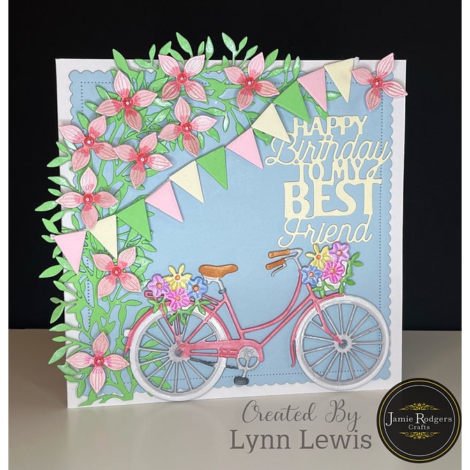 Jamie Rodgers Crafts Floral Bicycle Craft Die Set