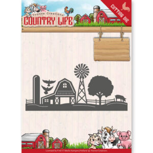 Yvonne Creations Country Life Cutting Die - Farm Border