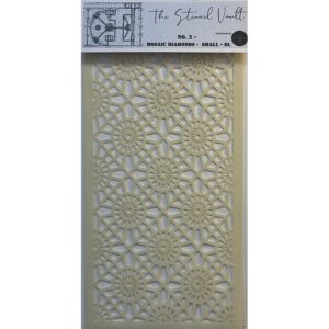 The Stencil Vault - Mosaic Diamonds Small DL Stencil