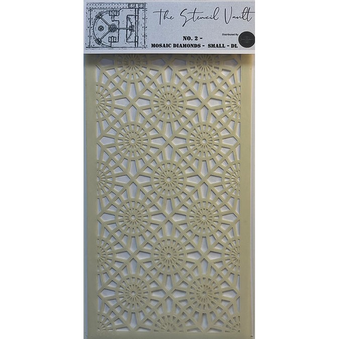 The Stencil Vault - Mosaic Diamonds Small DL Stencil