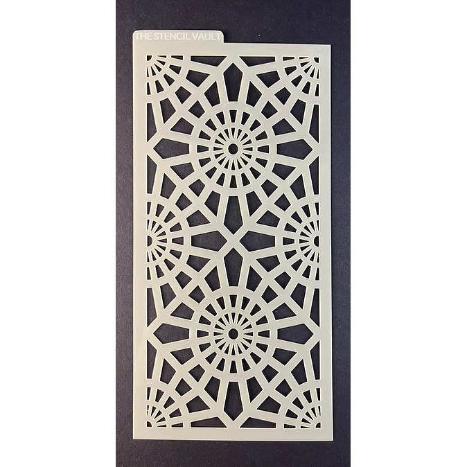 The Stencil Vault - Mosaic Diamonds Large DL Stencil - Image 2