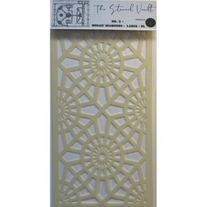 The Stencil Vault - Mosaic Diamonds Large DL Stencil