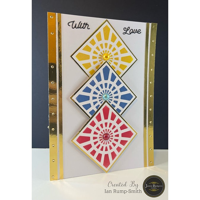 The Stencil Vault - Mosaic Diamonds Large DL Stencil