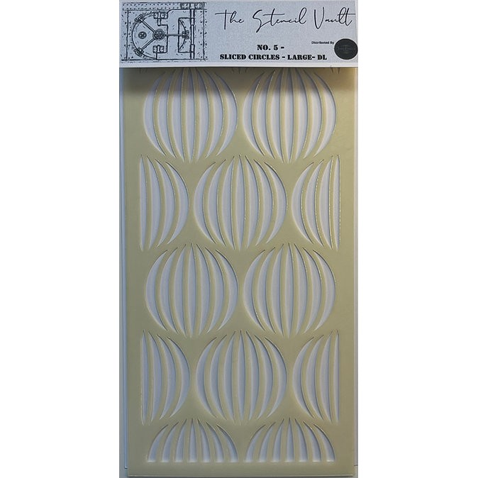 The Stencil Vault - Sliced Circle Large DL Stencil
