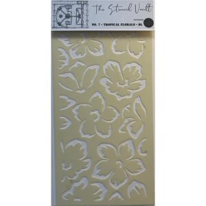 The Stencil Vault - Tropical Florals DL Stencil