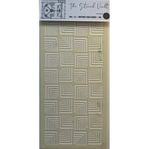 The Stencil Vault - Retro Squares DL Stencil
