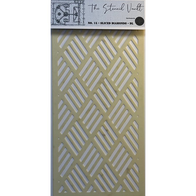 The Stencil Vault - Sliced Diamonds DL Stencil